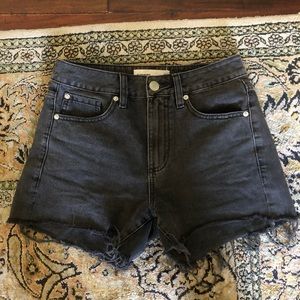 Garage Clothing Black High Waisted Denim Shorts